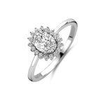 ring zirkonia zilver gerhodineerd