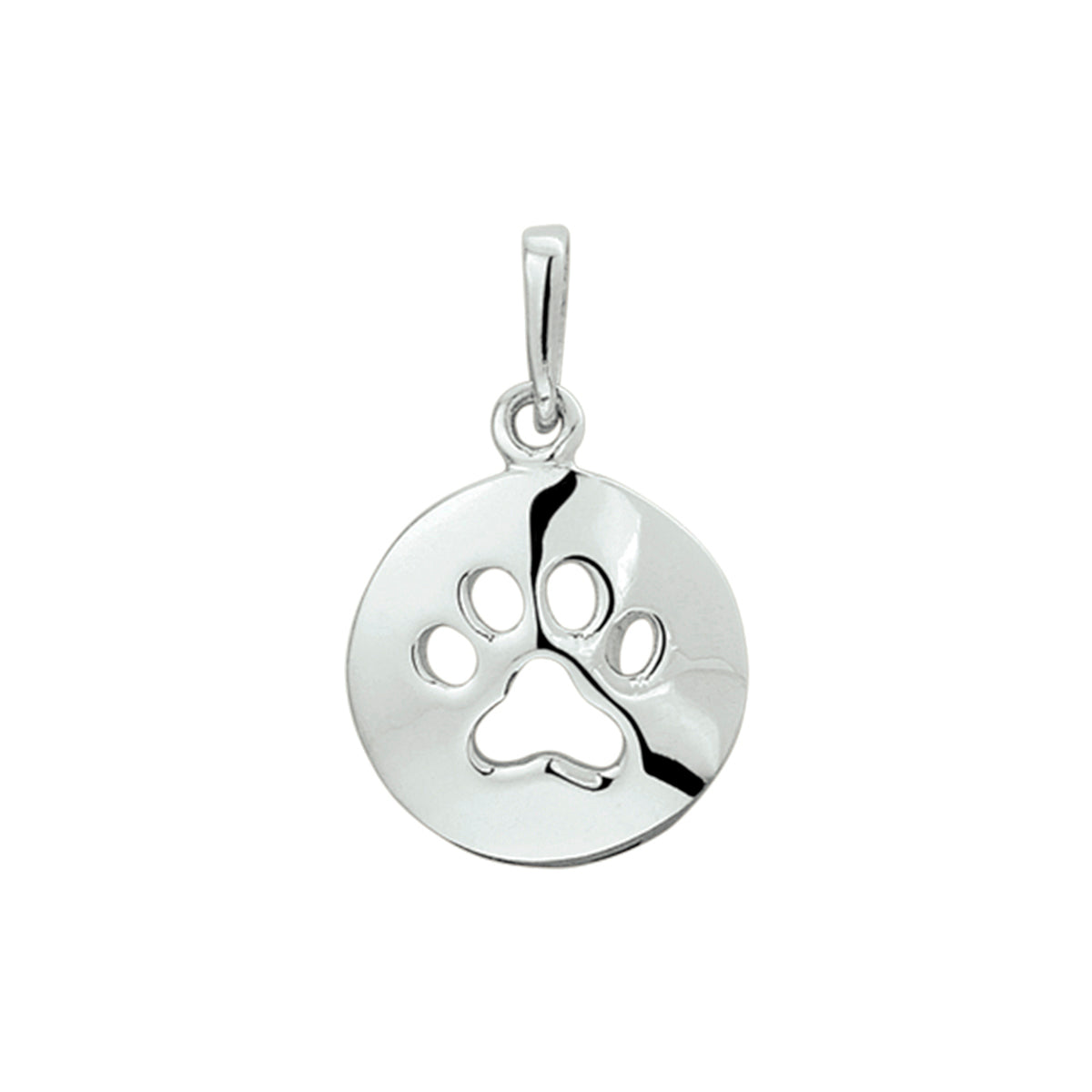 hanger hondenpoot zilver gerhodineerd