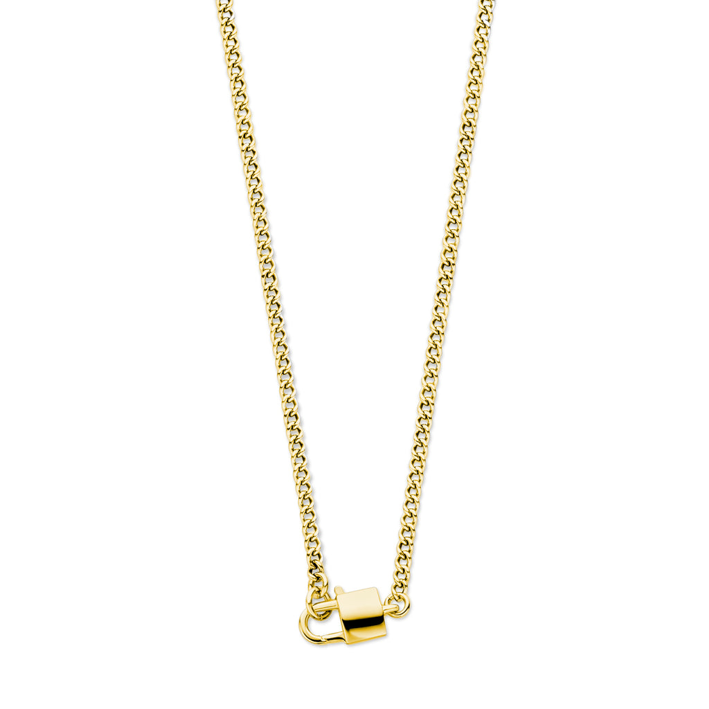 collier slot 3,0 mm 45 cm 3 micron zilver verguld (geel)