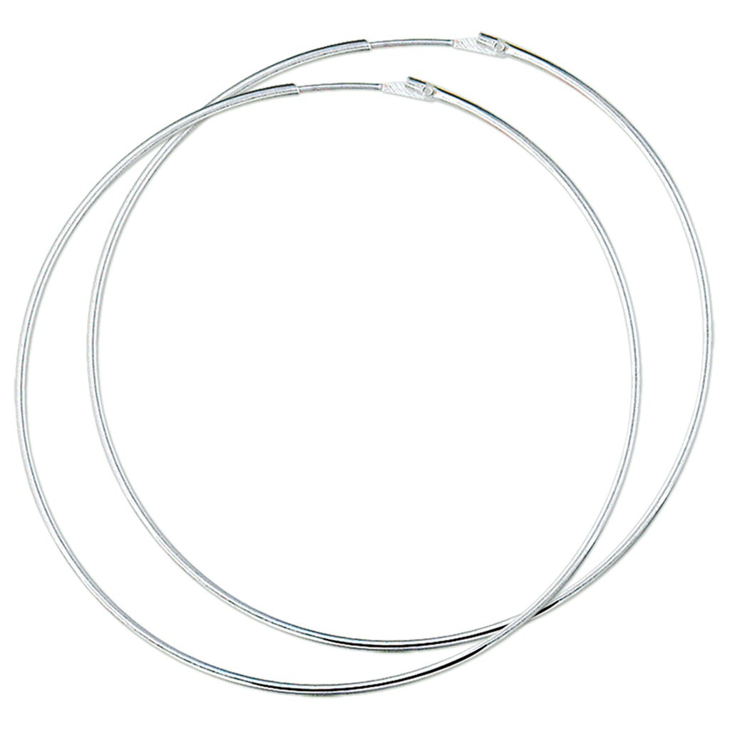 Ohrringe 1,5 mm Rundrohr silberweiß