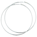 Ohrringe 1,5 mm Rundrohr silberweiß