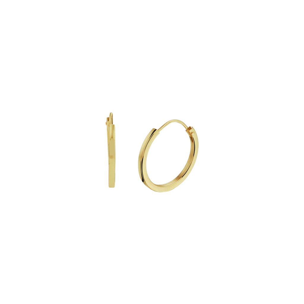 Ohrringe 1,1 mm quadratisch 14K Gelbgold