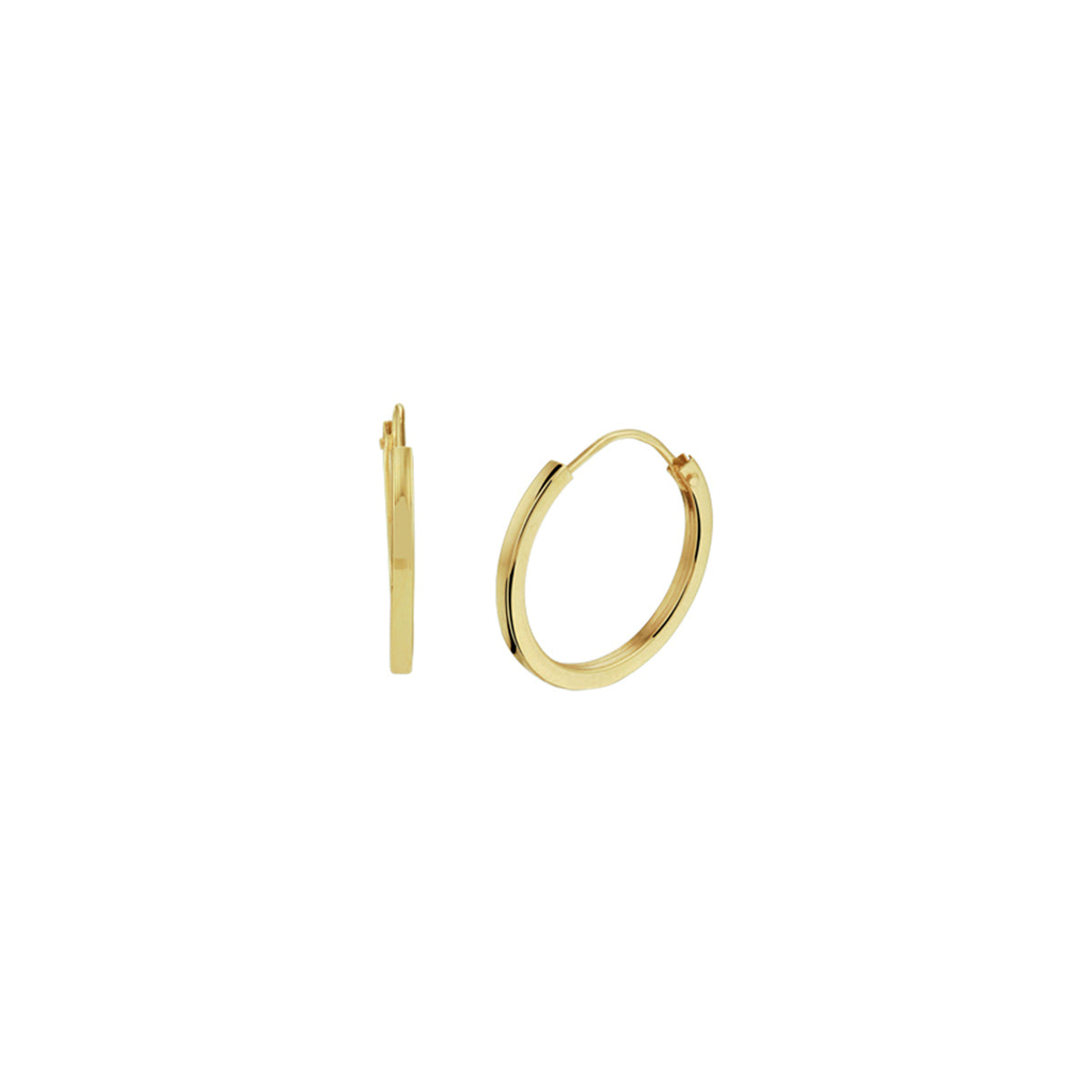 Ohrringe 1,1 mm quadratisch 14K Gelbgold
