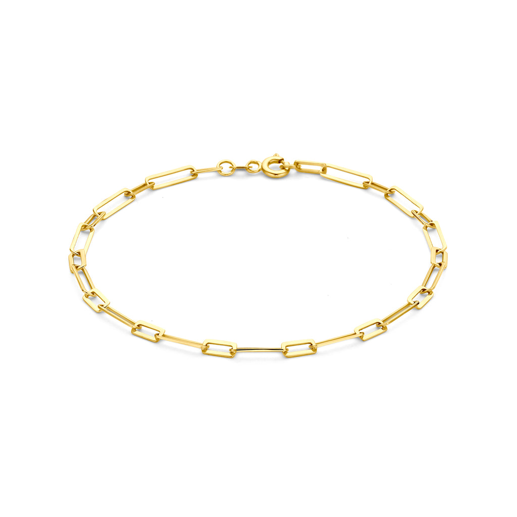 armband 3 mm 19 cm 14K geelgoud