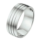Ring 8,5 mm ohne Zirkonia Edelstahl