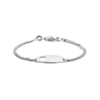 Gravurarmband Herzchen 11 - 13 cm Silber weiß