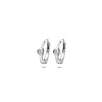 Klappohrringe Zirkonia 12 mm Silber rhodiniert