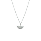 Halskette Ginkgoblatt 41 + 5 cm Silber rhodiniert