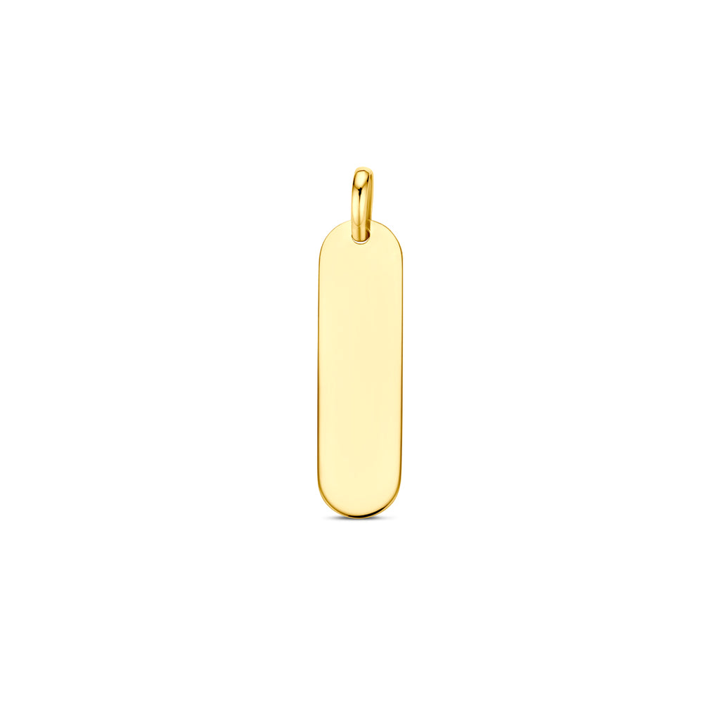 graveerhanger 29 mm 14K geelgoud