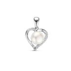 hanger hart parel en zirkonia zilver gerhodineerd