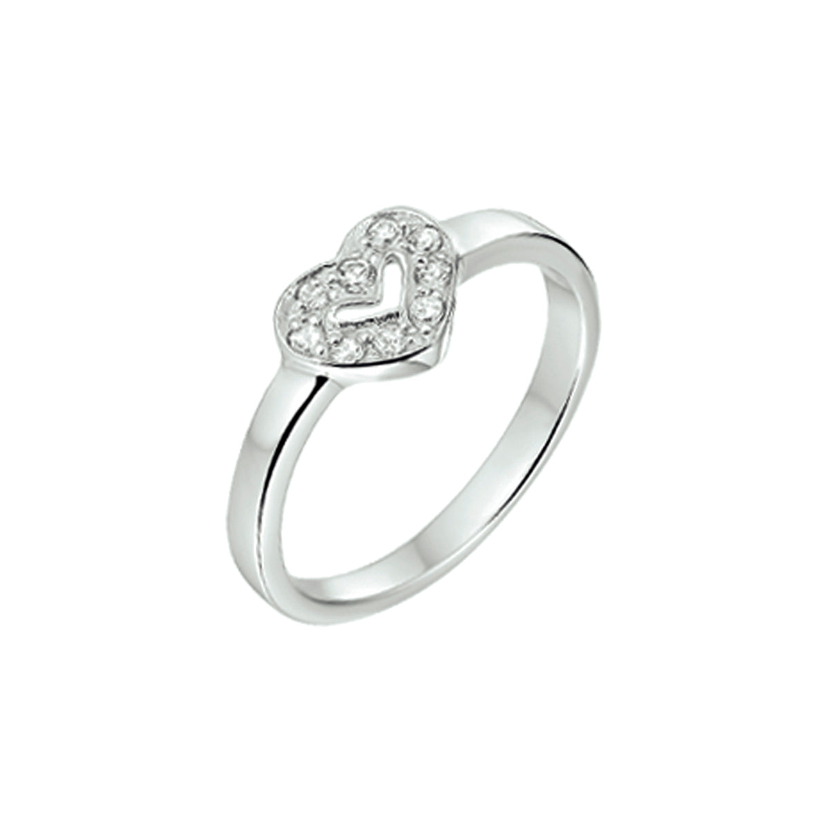 Ring Zirkonia Silber rhodiniert