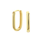 Klapp-Creolen Paperclip 1 Mikron 16,5 mm Silber vergoldet (gelb)