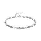 Armband Kaffeebohne 3,7 mm 16 + 3 cm Silber rhodiniert