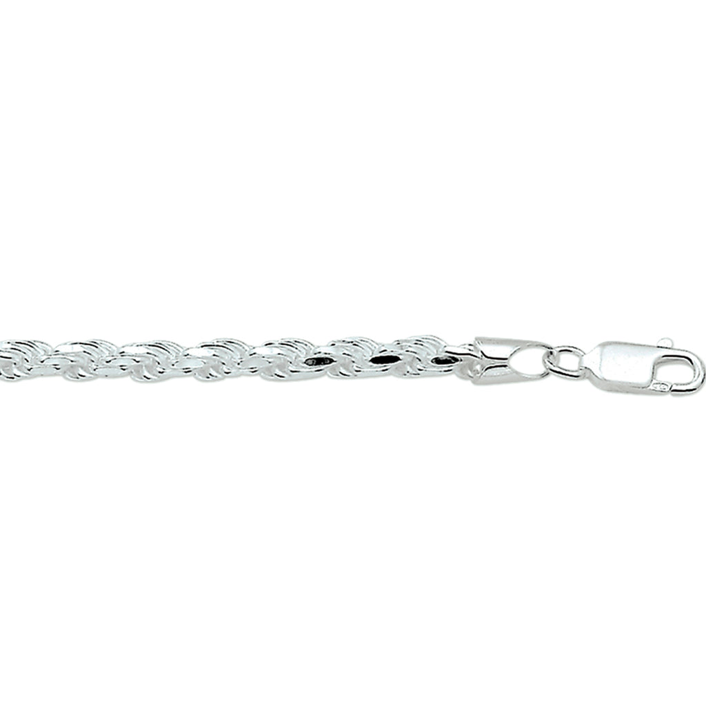 koord gediamanteerd 3,7 mm zilver wit