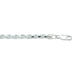 koord gediamanteerd 3,7 mm zilver wit
