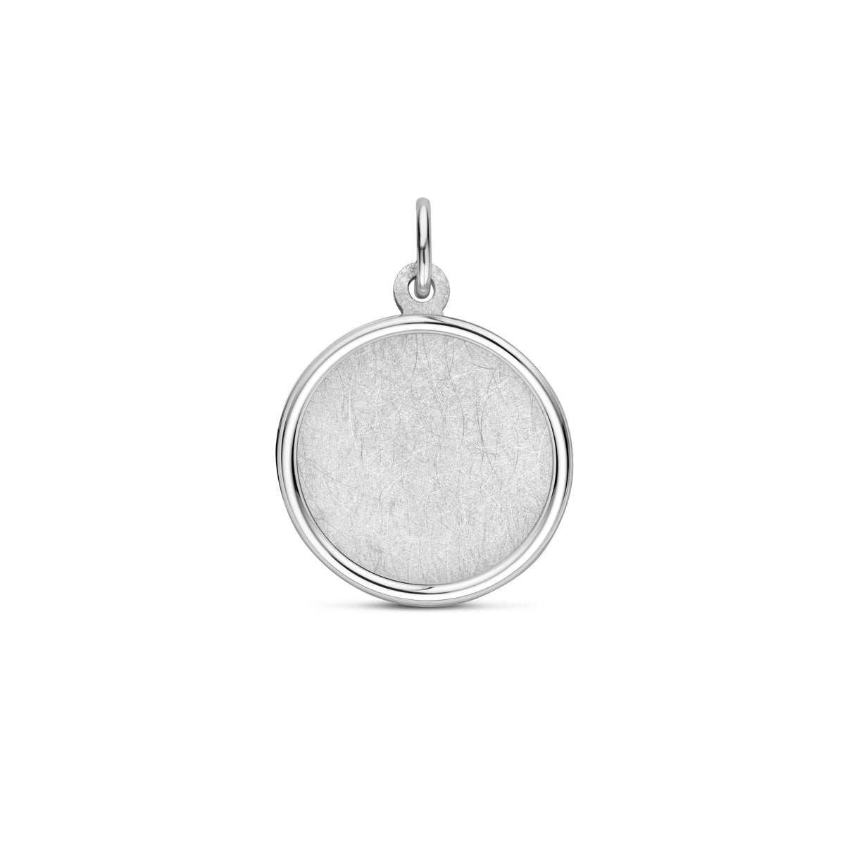 Gravuranhänger poliert/eismatt 22 mm Silber rhodiniert