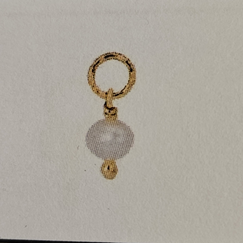 oorringhanger parel per stuk 10 mm zilver gerhodineerd