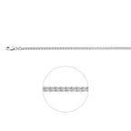 Fuchsschwanzkette rund 2,5 mm Silber weiß