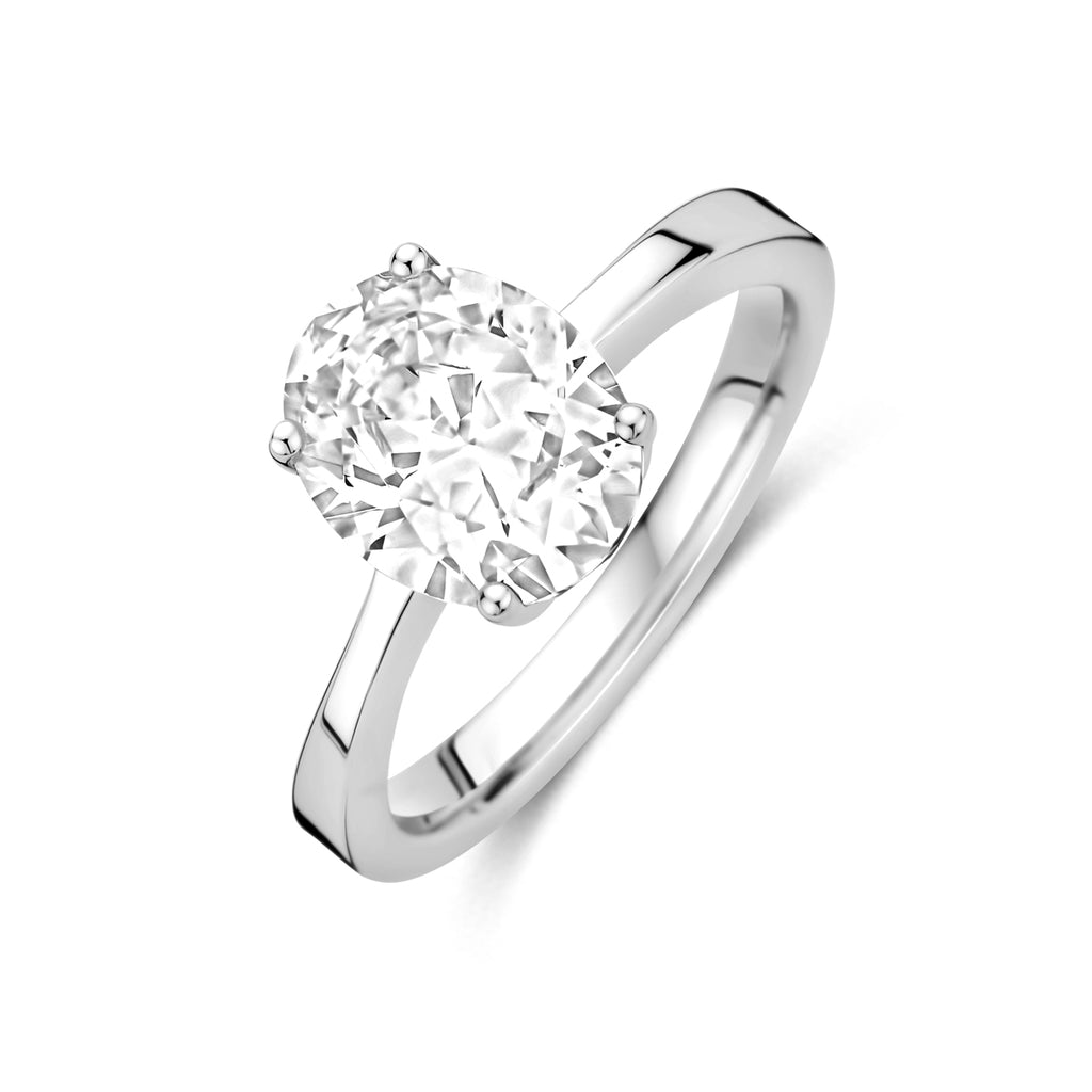 Ring Zirkonia Silber rhodiniert