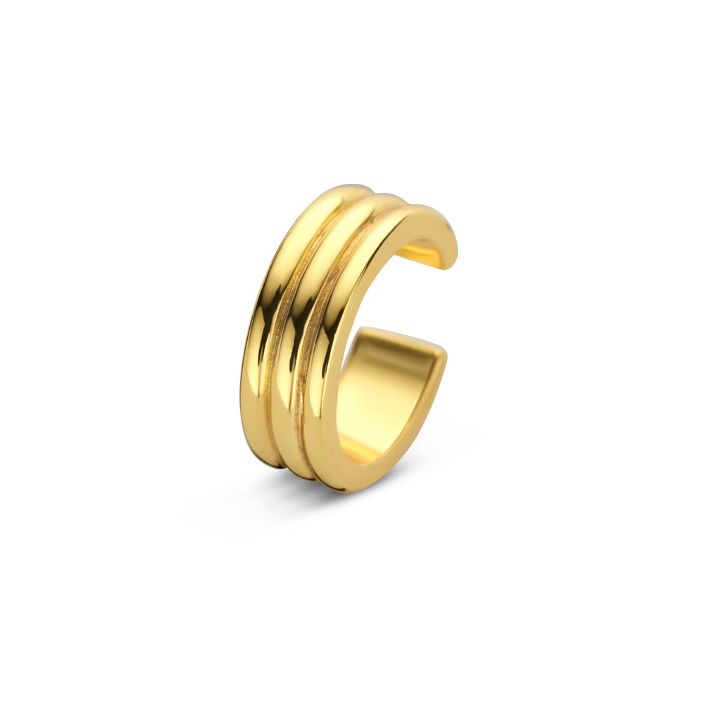 ear cuff 12 mm 1 micron zilver verguld (geel)