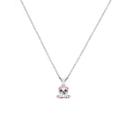 collier emaille panda 36 + 4 cm zilver gerhodineerd