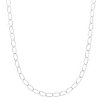 collier anker gediamanteerd 6,4 mm 45 cm zilver gerhodineerd