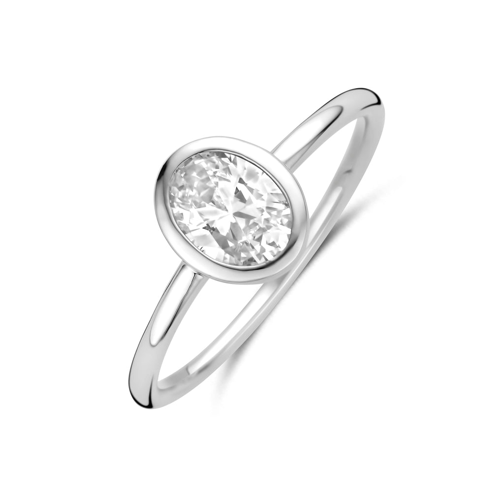 Ring Zirkonia Silber rhodiniert