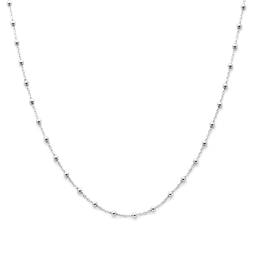 Halskette Kugeln 2,5 mm 40 + 4 cm Silber rhodiniert
