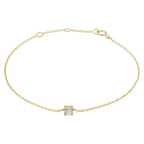 Armband Zirkonia 15,5 - 17 - 18,5 cm 14K Gelbgold