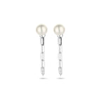 Ohrstecker Perle 6,5 mm Silber rhodiniert