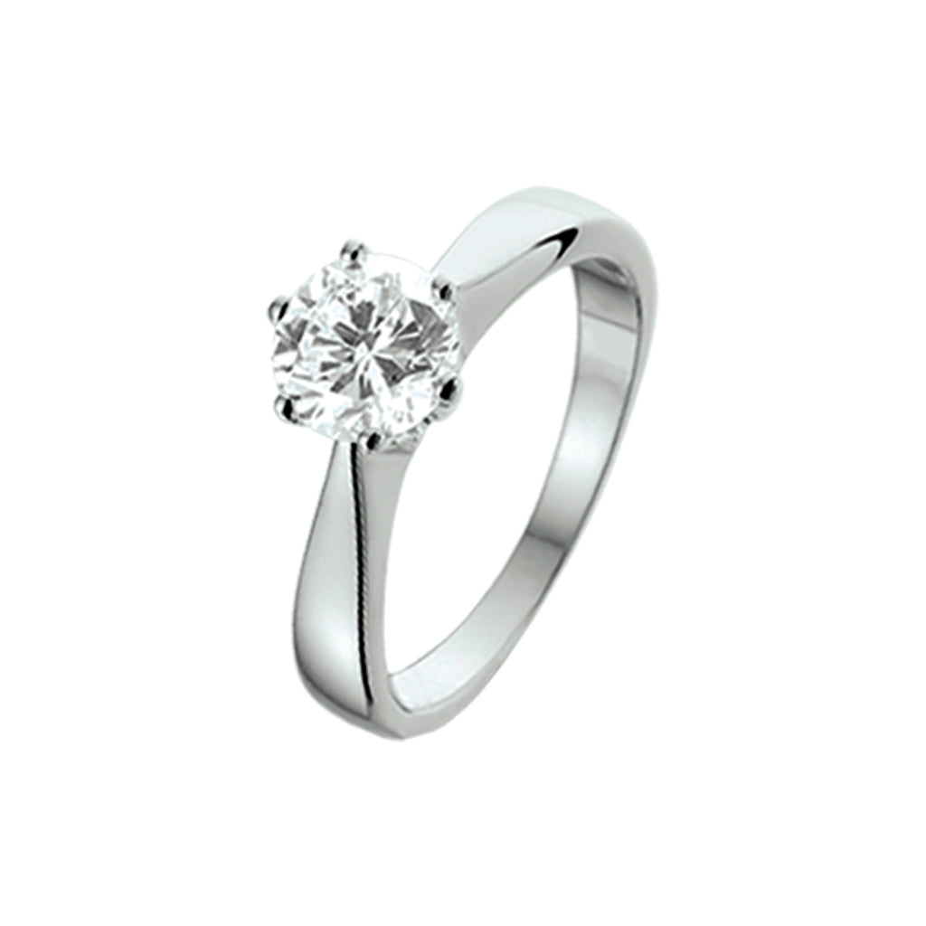 Ring Zirkonia Silber rhodiniert