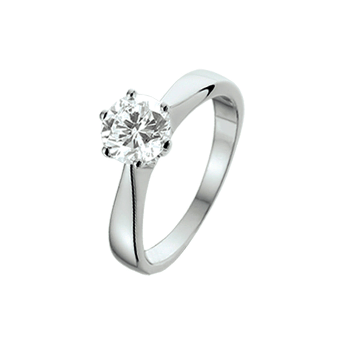 Ring Zirkonia Silber rhodiniert
