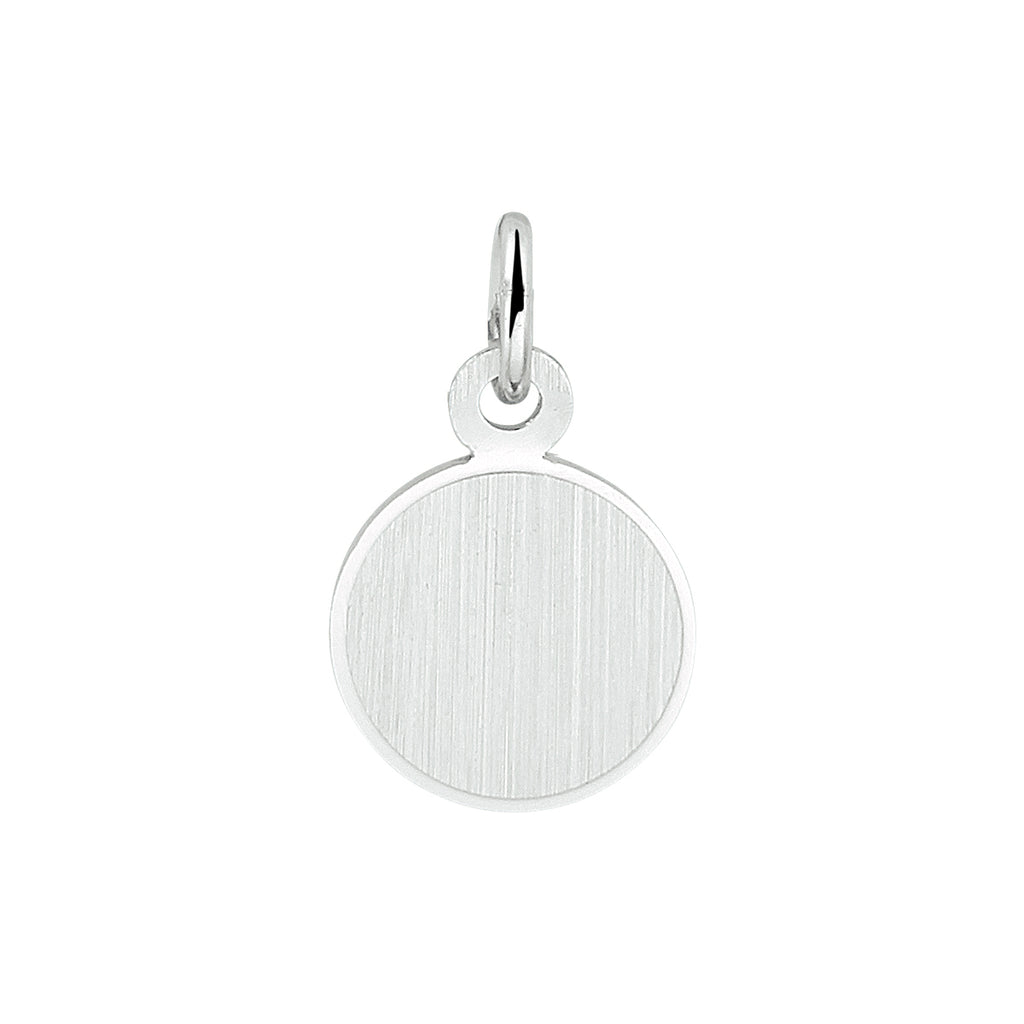 graveerhanger rond gediamanteerd zilver gerhodineerd