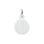 graveerhanger rond gediamanteerd zilver gerhodineerd
