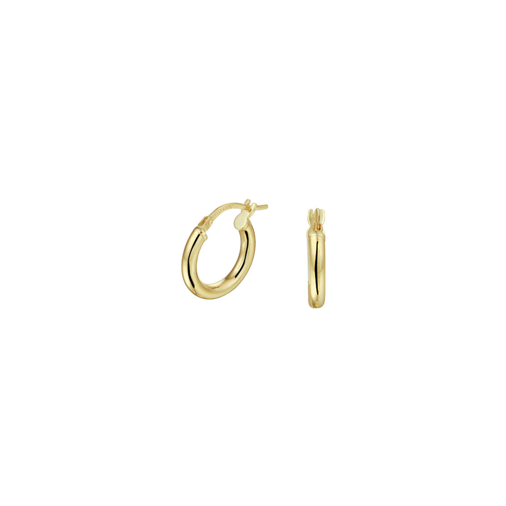 Ohrringe runde Röhre 2,5 mm Silgold (gelb mit Silberkern)