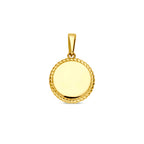 graveerhanger 18 mm 14K geelgoud