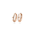 Klappcreolen Zirkonia 14K Roségold