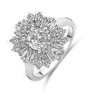 Ring Zirkonia Silber rhodiniert