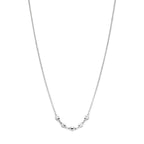 Halskette Herzen 41 + 4 cm Silber rhodiniert
