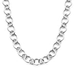 Halskette 17 mm 46 cm Silber rhodiniert