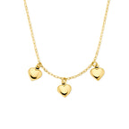 Halskette Herzen 40 - 42 cm 14K Gelbgold