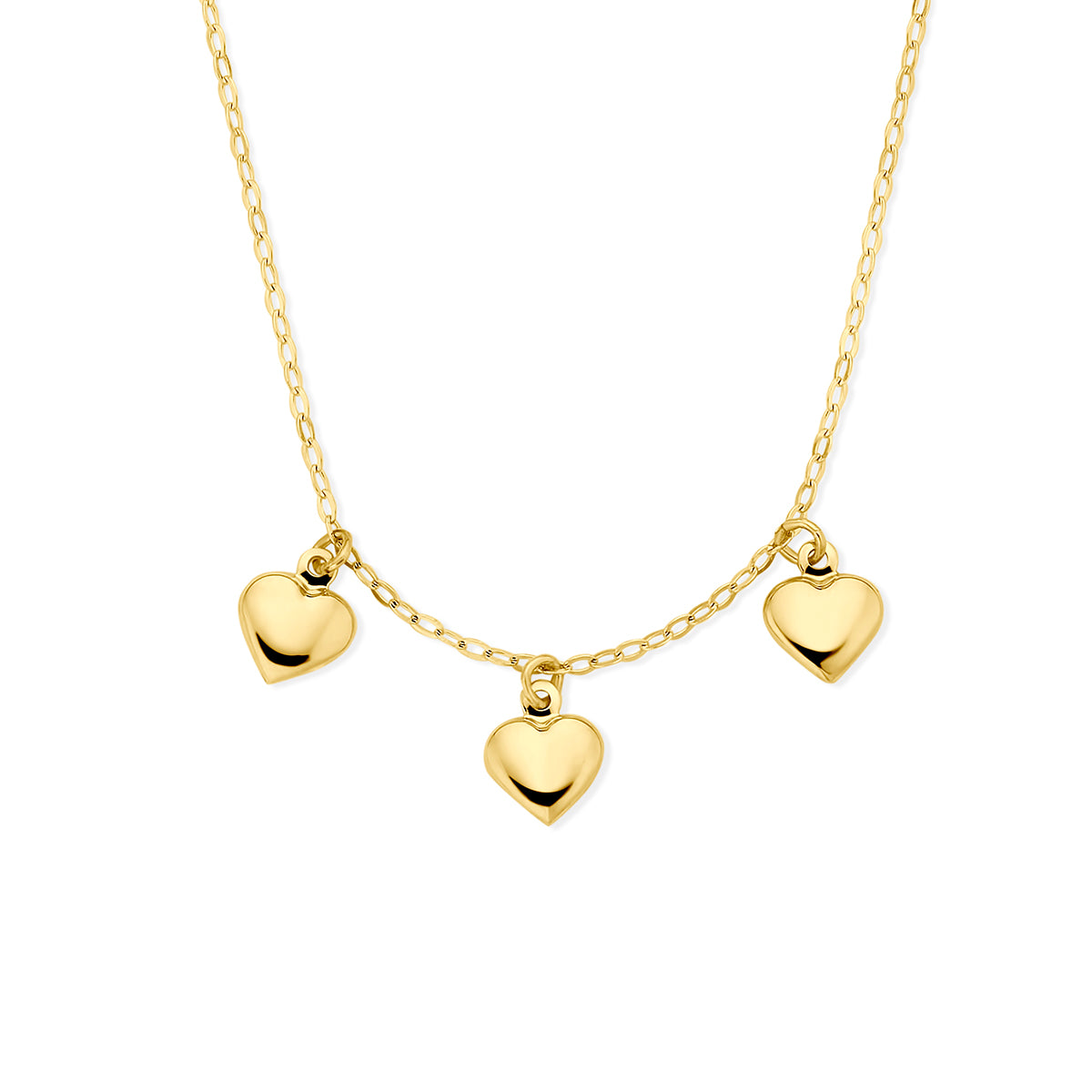 Halskette Herzen 40 - 42 cm 14K Gelbgold