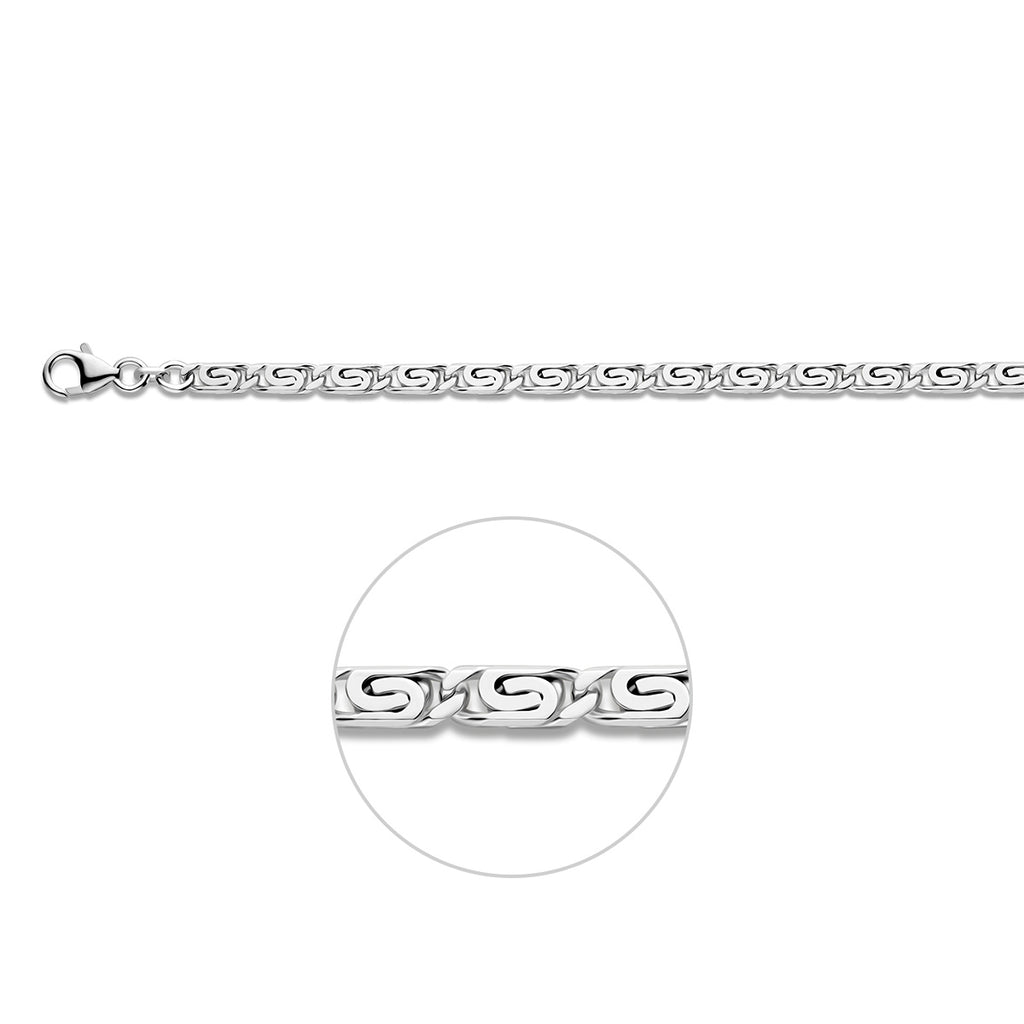 grieks 4,5 mm zilver wit