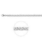 grieks 4,5 mm zilver wit