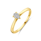 ring lab grown diamant 0.25ct h si 14K geelgoud