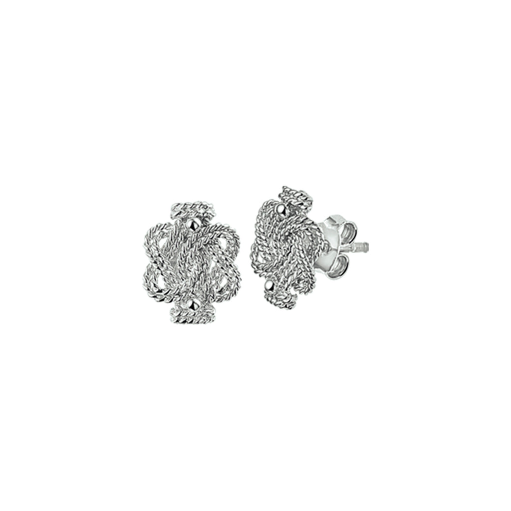 Ohrstecker Surinamesischer Teppichklopfer Silber rhodiniert