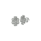 Ohrstecker Surinamesischer Teppichklopfer Silber rhodiniert