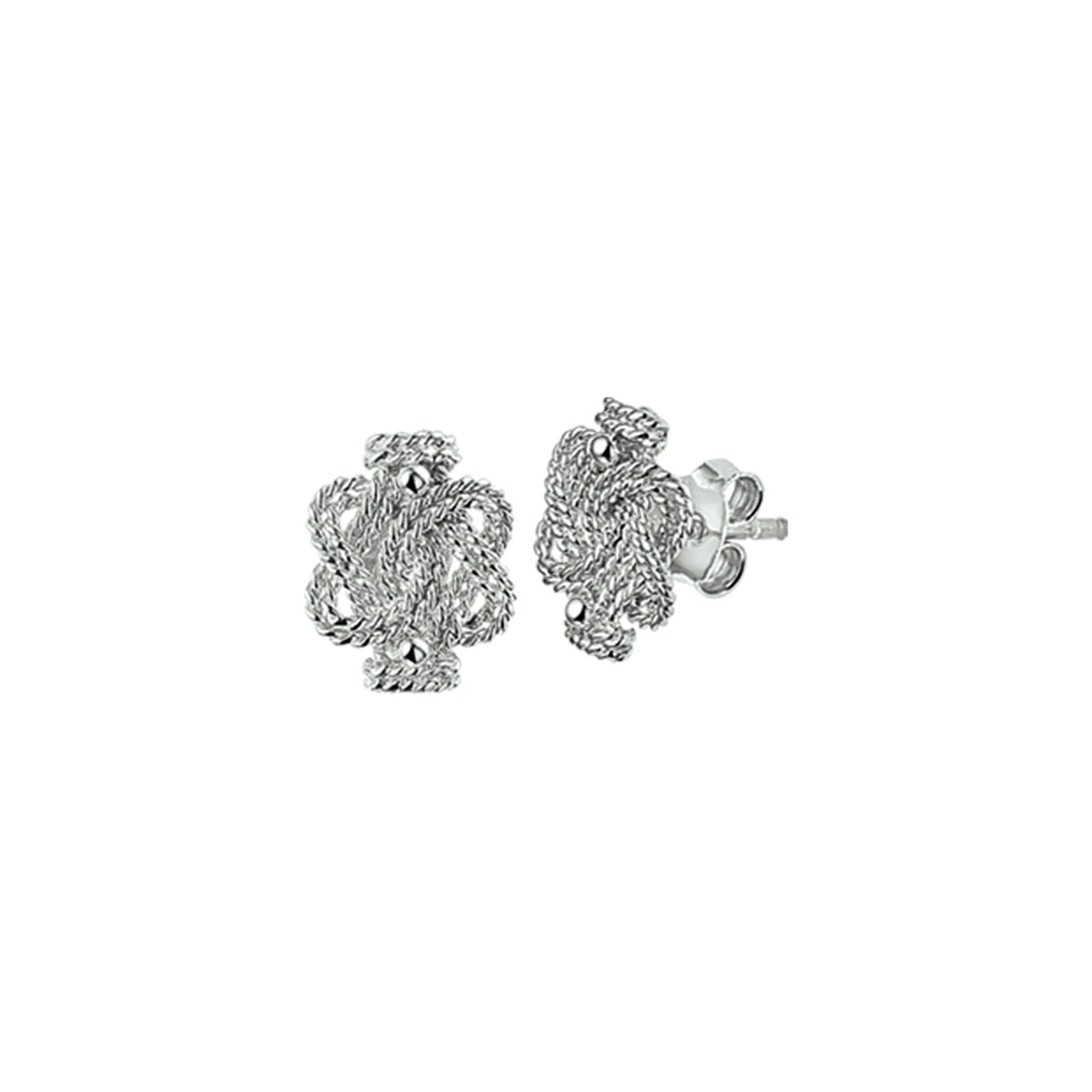 Ohrstecker Surinamesischer Teppichklopfer Silber rhodiniert