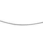 collier omega rond schroefslot 1,2 mm 45 cm zilver gerhodineerd