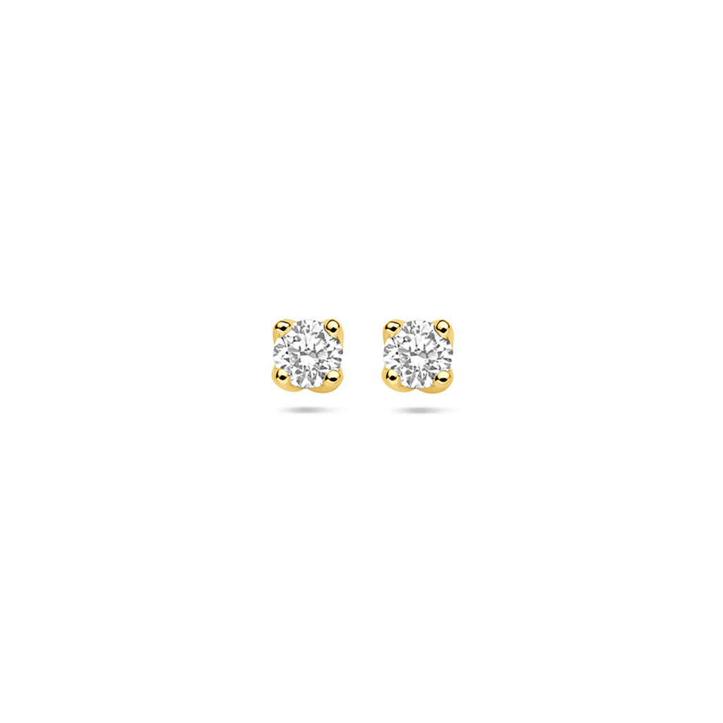 Ohrstecker Lab grown Diamant 0.20ct. (2x 0.10ct) H SI 3,25 mm 14K Gelbgold